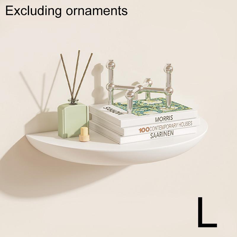 1Pc Display Rack Modern Simplicity Storage Rack Atmosphere Wall Mounted Art Decoration Wall Decoration Half Circle Wooden Shelf