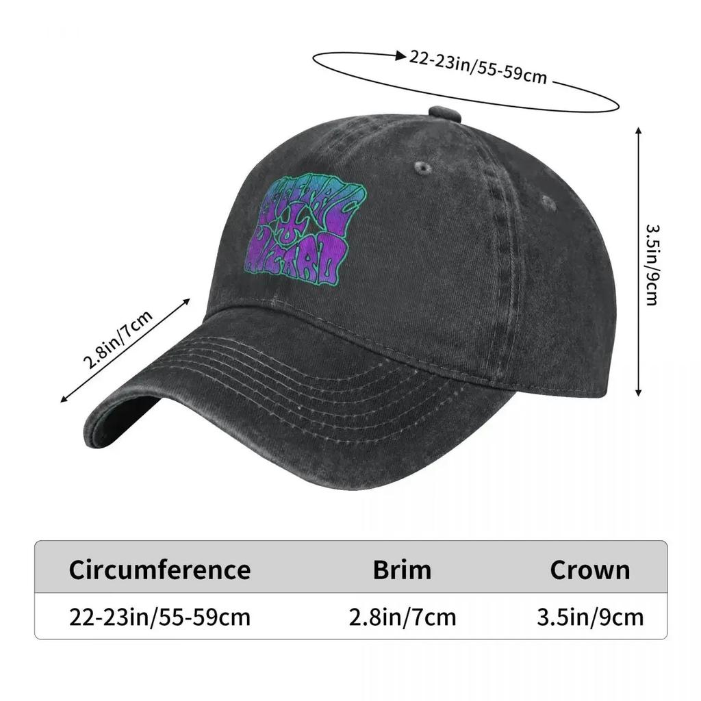 Unisex Electric Wizard Band Logo Baseball Cap Classic Distressed Washed Dad Hat Adjustable