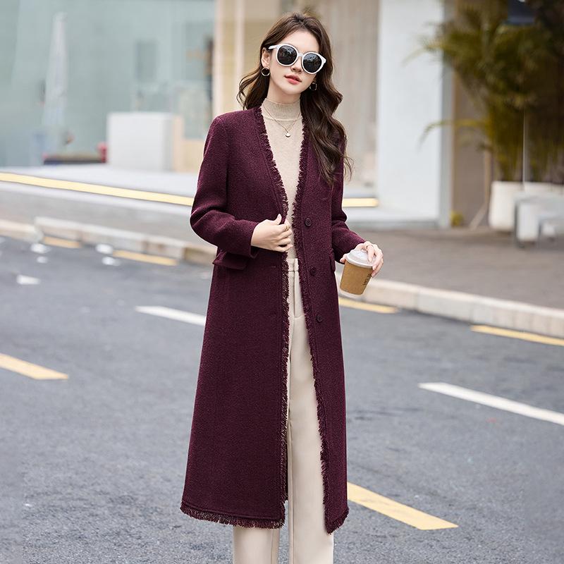 

Women s Extra Long Wool Coat - Autumn/Winter Korean Fashion, SX3067 M 90-110 lbs