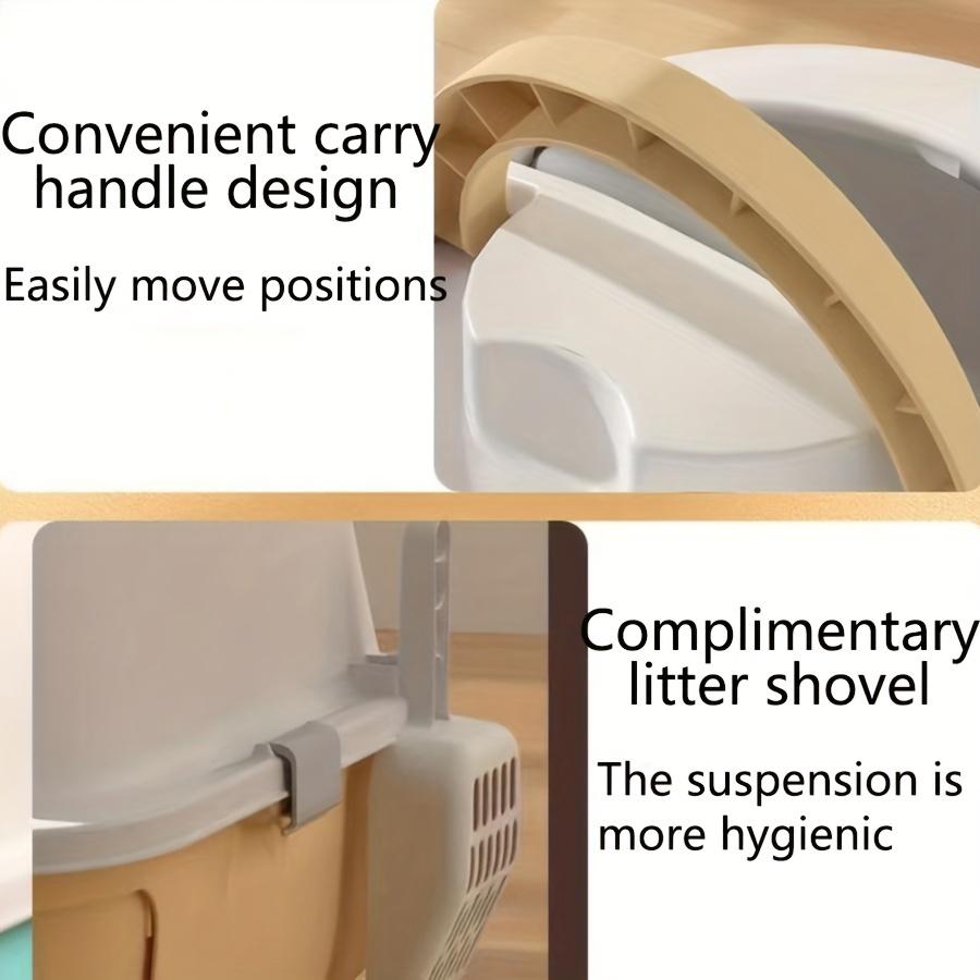 Vollständig geschlossene Katzentoilette mit Spritzschutzabdeckung, geruchsdichte Haustiertoilette für Hauskatzen