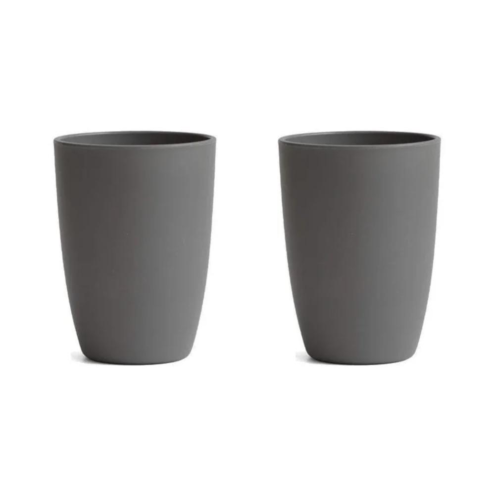 2/4/6pcs Grey Plastic Cup Reusable Suitable for Home Kitchen Restaurant Picnic Camping RV Drink Soda Milk Juice