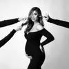 Cotton Maternity Dress With V Neck And Slit Hem For Pregnant Women Summer Street Style