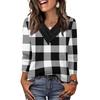 Women's Fashion Casual V-neck Ruched Long-sleeve Top