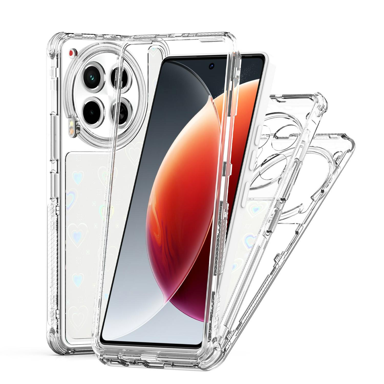 

Для TECNO Camon 30 4G/5G Чехол с точными вырезами Прозрачный чехол для телефона из акрила и ТПУ с пленкой, напечатанной лазером A