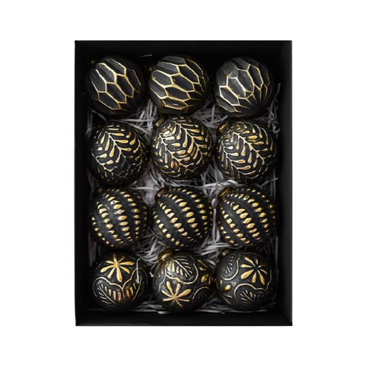 12Pcs Shimmering Christmas Ball Ornament 8cm Shatterproof Christmas Baubles Hanging Decorations for Tree Wreath Mantels