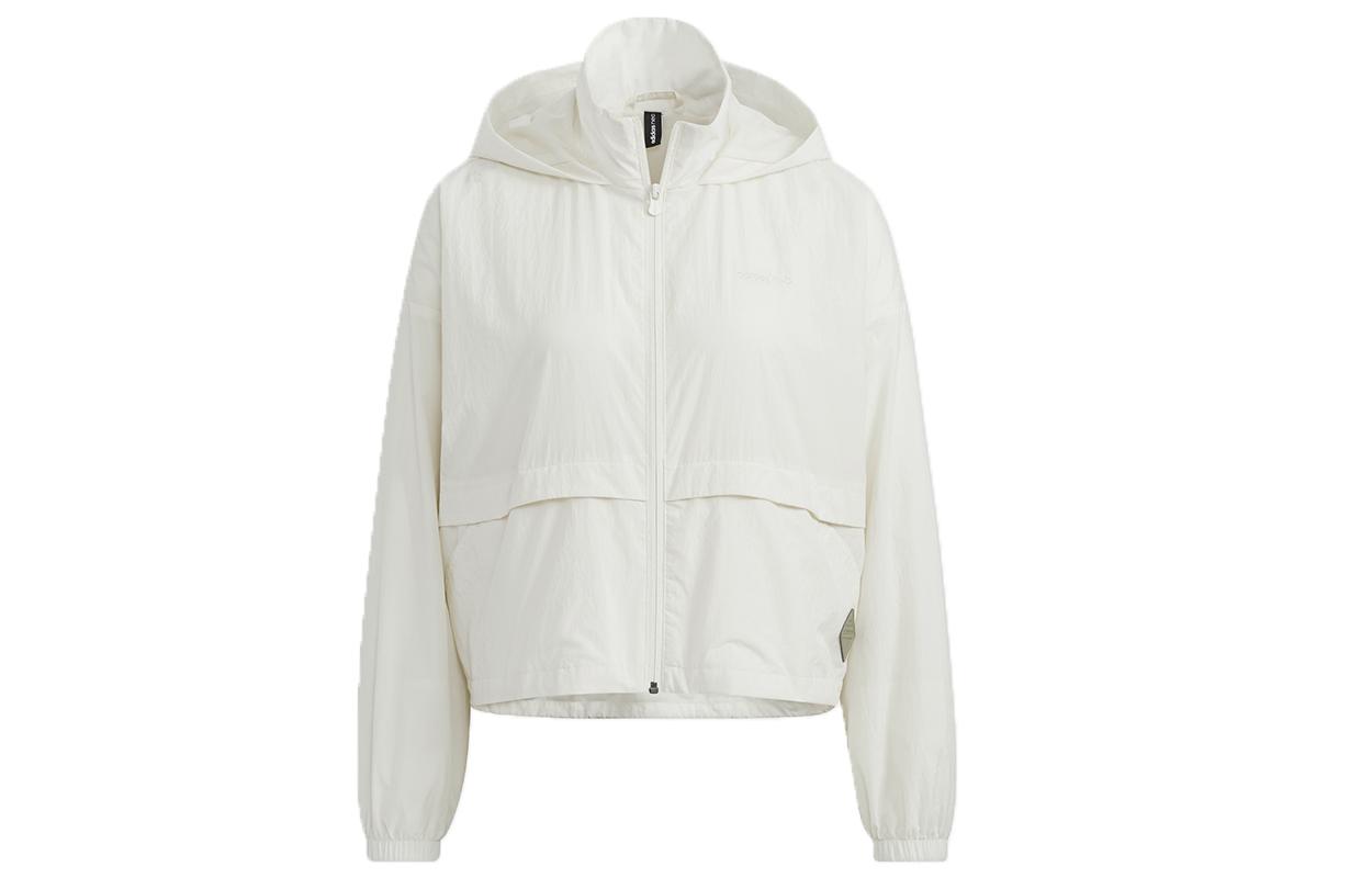 Adidas Neo Cropped Coats Women s Ecru Hooded Moderate H18598 S