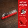 5pcs 12 Holes Bit Storage Case 1/4 Inch Bit Holder Organizer  For 1/4" Hex Shank Bits