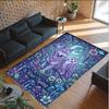 Fox Theme Crystal Velvet Floor Rug Personalized Custom Name Text Warm Carpet Home Decoration