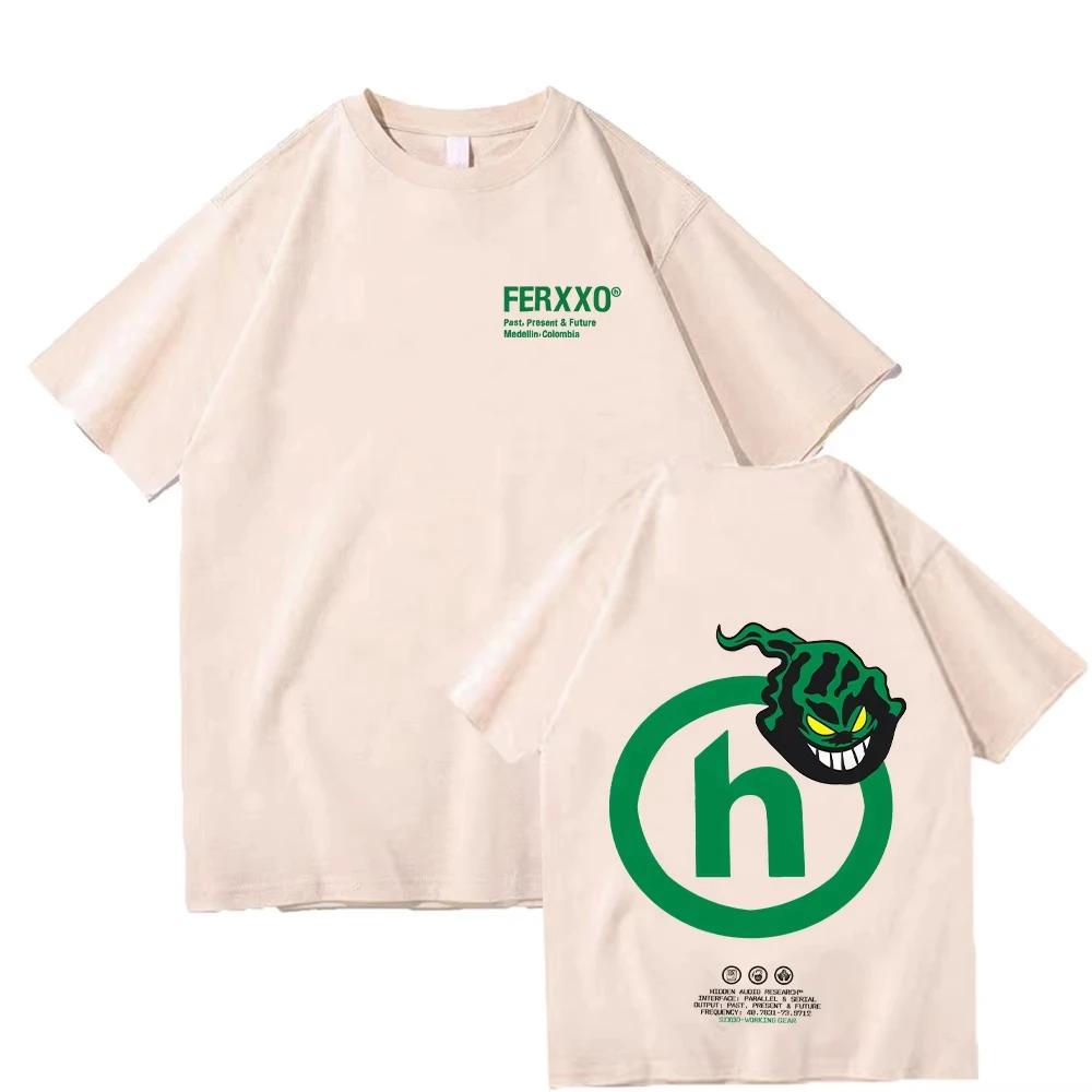 Feid FERXXO Logo TShirt T Shirts Mens Women Hot Sale Casual Tees Clothes Oversized Tshirts Y2K Short Sleeve Unisex Cotton Top