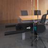 Serrure pour portes en verre doubles 8-12mm - emuca - loquet horizontal - acier et aluminium - noir