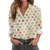 Floral Printed Women Shirts Long Sleeve Lapel Casual Spring Autumn Elegant Tops Commuting Style Blouse Ladies Shirt