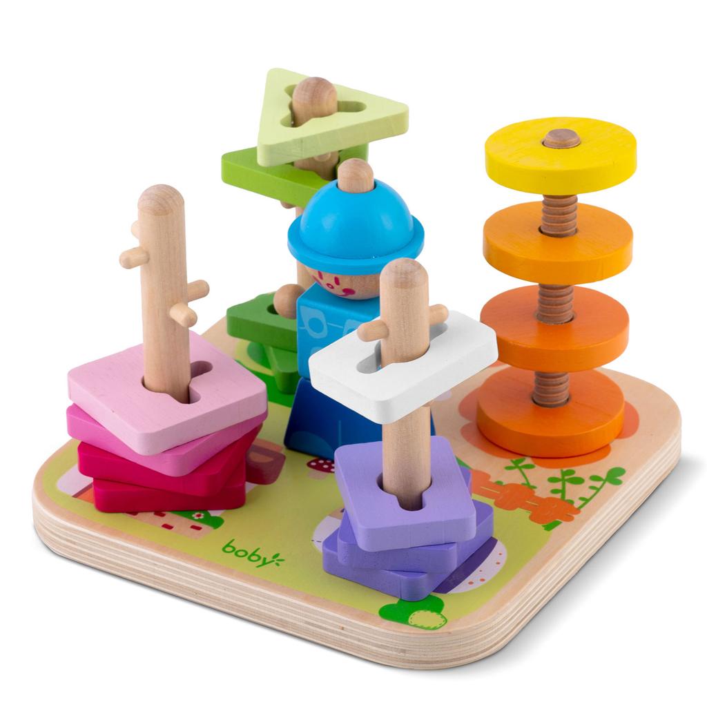 Wooden Shape Sorter Puzzle Toy Ricokids