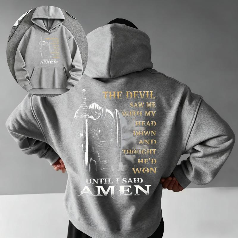 2025 Autumn and Winter Casual Loose 100% Cotton Printed Sweater Hoodie Dark Souls game Print Fashion Summe Men's Oversized Y2K