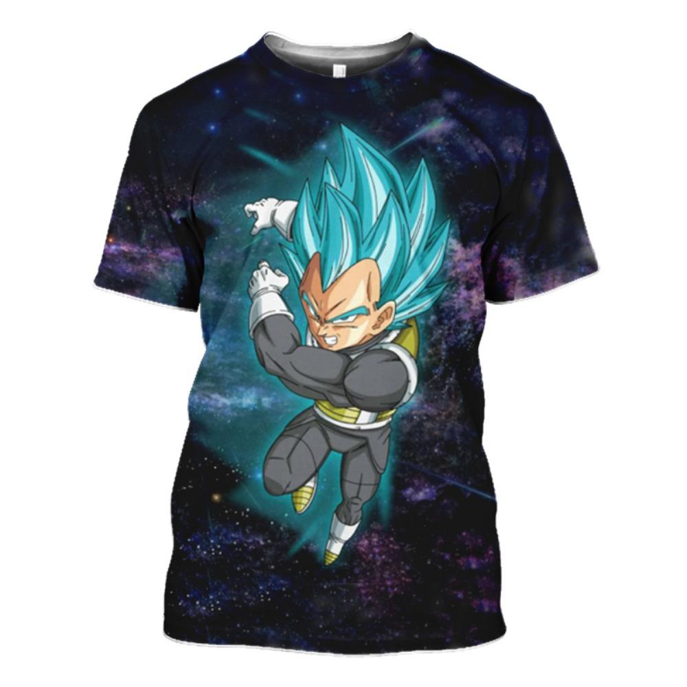Herren 3D-gedruckt Cartoon Anime Dragon Ball Sommer Harajuku Goku Kleidung Super Saiya Kurzarm