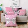 Fashion J-Juicys Pink C-Couture Pillow Covers Cartoon Sofa Decorative Home Double-sided Printing Short Plush Cute Cushion Cover