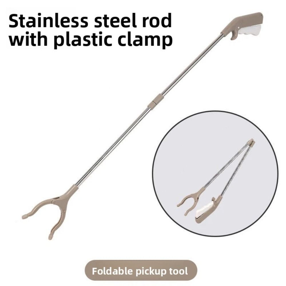 Stainless Steel Foldable Litter Picker Easy to Hold Trash Reacher Picker Pregnant Grabber Stick Collapsible Lightweight