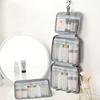 Four-fold Multi-compartment Hanging Storage Bag, Large Capacity for Organizing Cosmetics, Skincare Products, and Makeup Tools