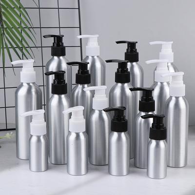 30-150-300 ml Spiral-Lotionspumpenkopf Handwaschflüssigkeit Gesichtsreiniger Shampoo Aluminiumflasche Lotionsspender Leer
