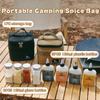HIKEMAN Camping Portable Spice Set with 9 Spice Containers Pepper & Salt Spice Shakers, Separable Storage Bag for Outdoor Travel Camping BBQ Picnic