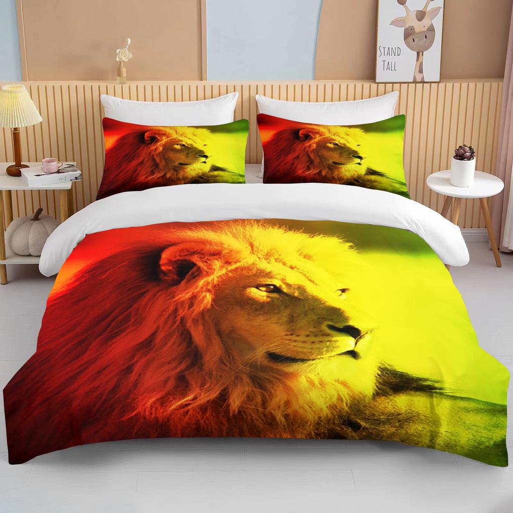 10 Sizes Cute Lion Bedding Set Duvet Cover Set 3d Bedding Digital Printing Bed Linen Queen Size Boy Bedding Set Fashion Design