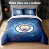 Manchester City Design Bed Bedding Set 1 Duvet Cover + 2 Pillowcases Soft Breathable Household Bed Linens