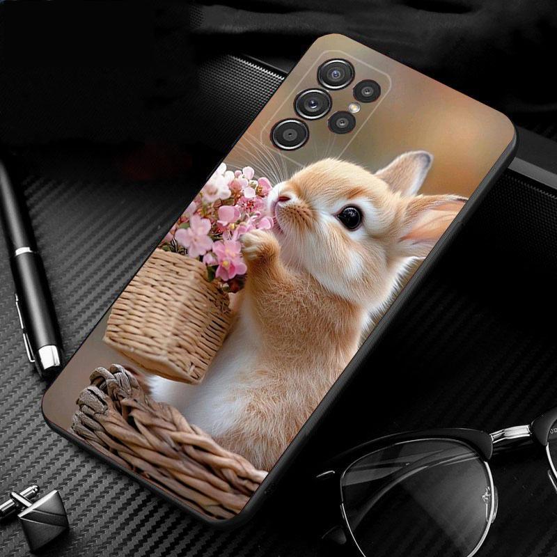 Phone Case For Samsung Galaxy S26 S25 S24 S23 S22 S21 Ultra S24 S23 S22 S21 S25 Plus S24 FE Rabbit Animal