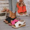 Neue Sandalen mit offenen Zehen für Damen, Plateau-Absätze, Spitz zulaufende Schuhe, Freizeitschuhe, Strandschuhe