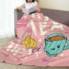 Cute Fun Tea Party  Blankets Flannel Sofa Throw Blanket Lightweight for Home Bedroom Outdoor Throws Bedspread Quilt