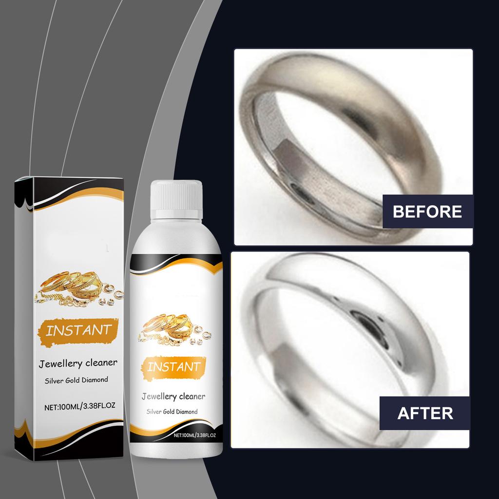 Jewelry Cleaning Solution Jewelry Care, Stain Removal, Cleaning, And Polishing Agent For Gold, And Glass Surfaces 100ml