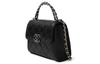 Chanel 23P Kelly Bag Black Grainy Cowhide Perforated Handle Gold Chain Flap Crossbody Handbag Women Bag