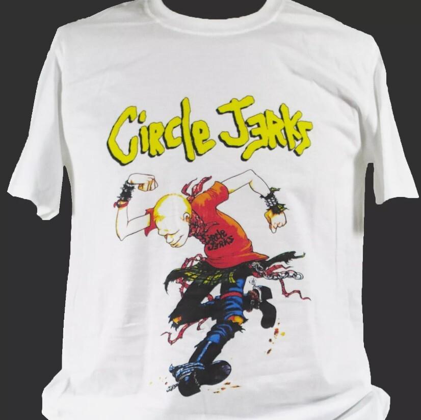 Vtg CIRCLE JERKS Band Heavy Cotton White All Size Men Women Shirt XL