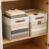 Non-woven Fabric Square Storage Box Large Capacity Stackable Clear View Clothes Storage Box with Handle Folding