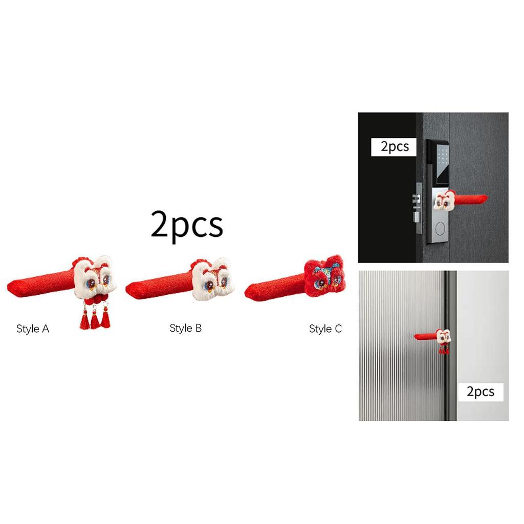 2 Pieces Door Handle Covers Lightweight Cute Door Knob Protector Door Knob Cushion Cover for Dorm Bedroom Living Room Hotel Home
