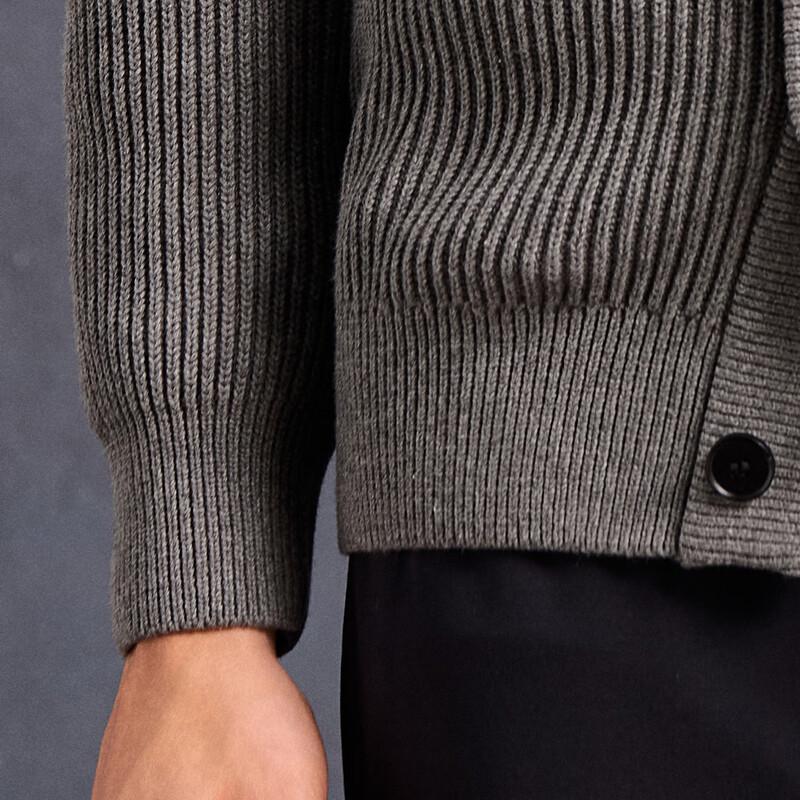 Antonio Men's Old Money Style Heavyweight 100% Cotton Knit Cardigan Jacket