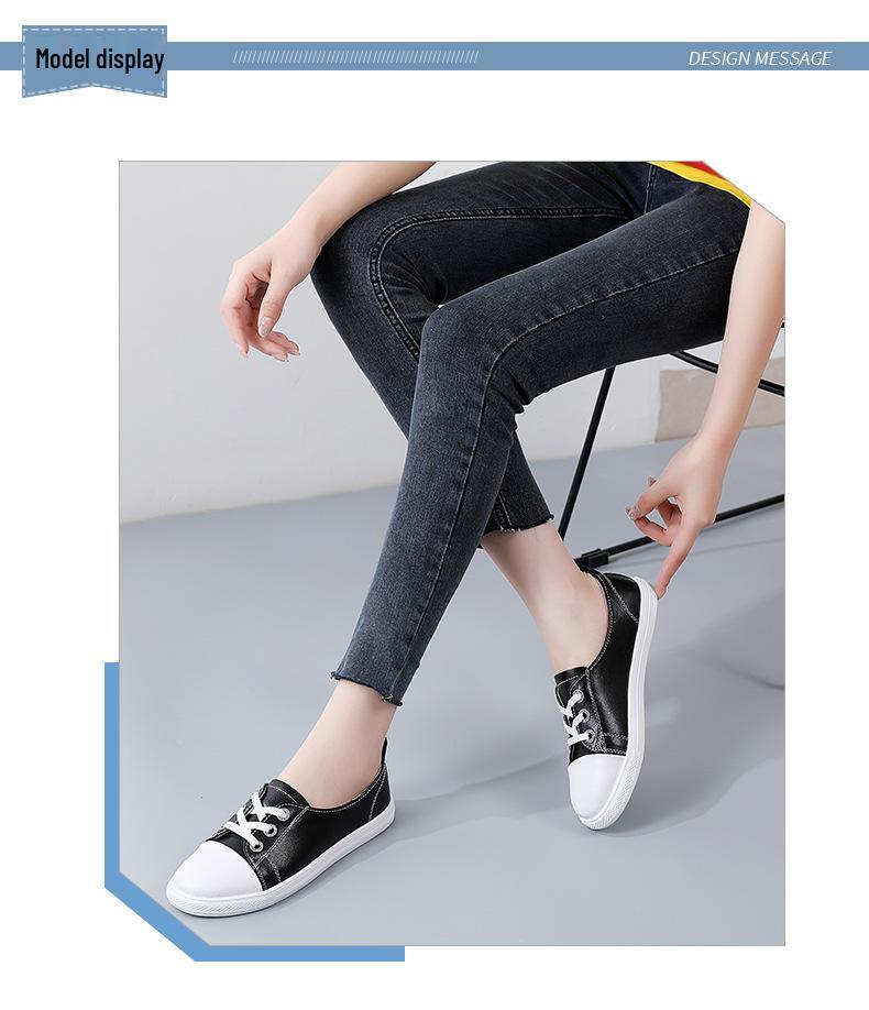 2022 Summer Women's Trendy White Faux Lace Korean-Style Board Shoes with Soft Upper and Sole