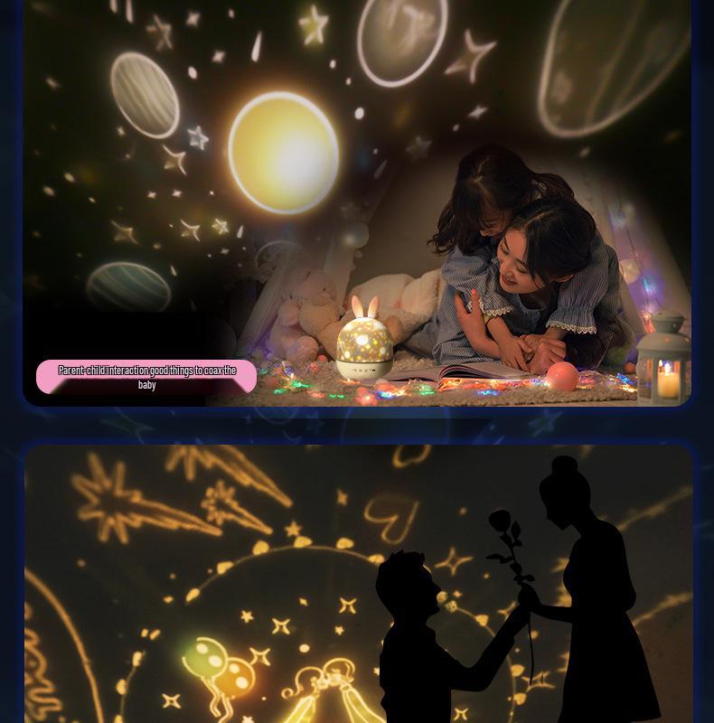 LED Starry Sky Projector Light, DIY Music Birthday Gift, Night Light Projector