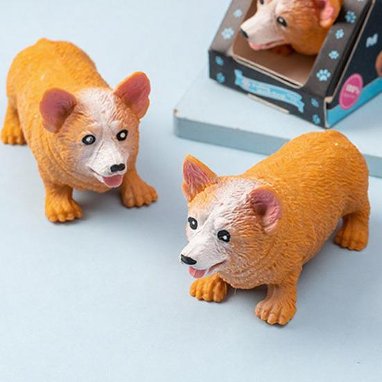 Sand Filled Corgi Squeeze Toy Slow Rising Dog Sensory Fidget Toy Anxiety Relief Soft Stretchy Puppy Pinch Toy Party Favors