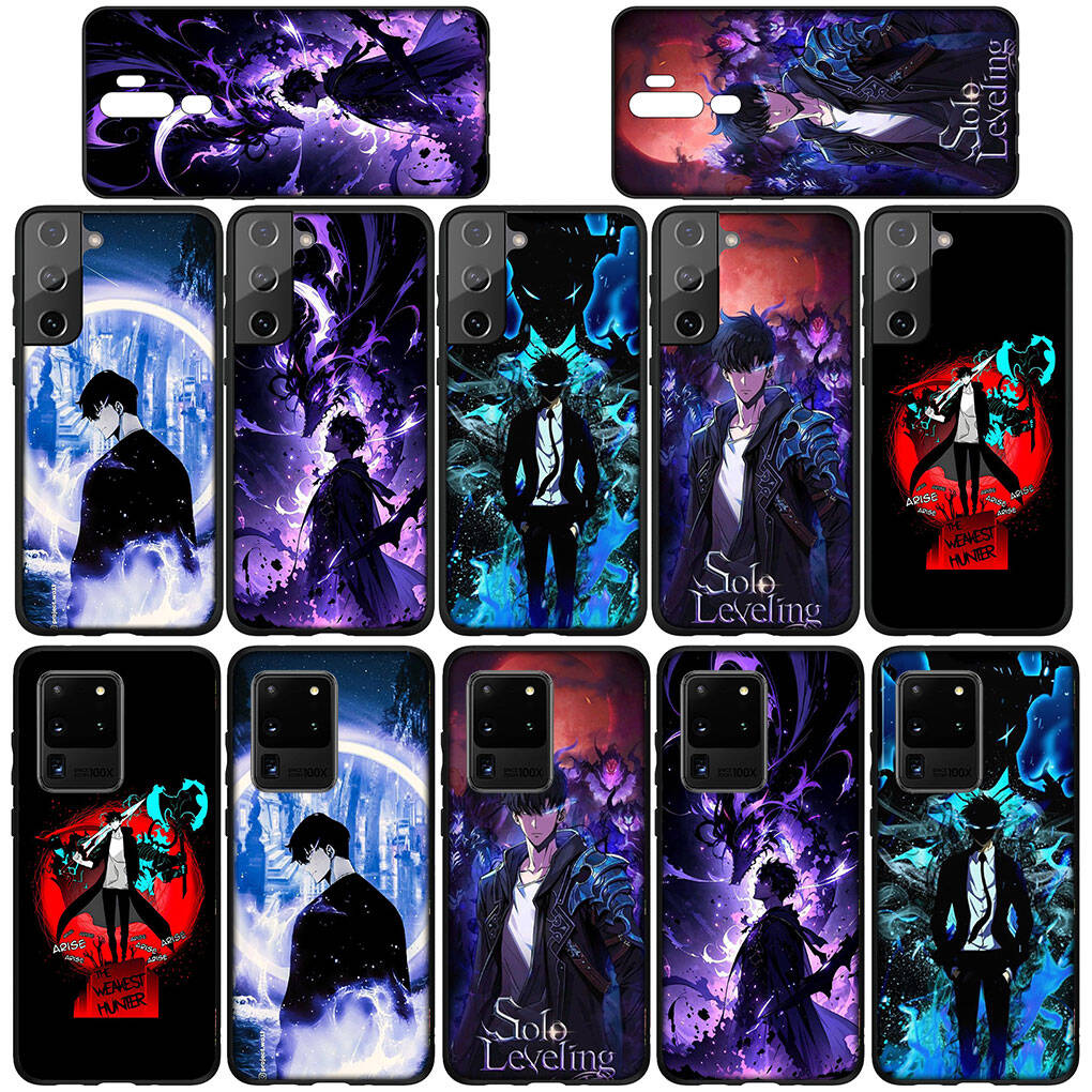 Pouzdro na telefon pro Samsung Galaxy S25 S23 S22 S24 Ultra FE A05 A06 A15 A16 A36 A37 A35 A54 A55 A56 A57 A25 A26 A53 Solo Leveling Anime Sung Jin woo Kryt