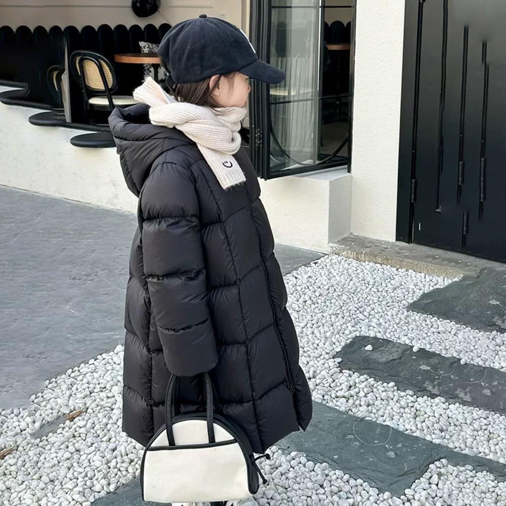 Down Cotton Jacket Long Winter Clothing Warm Children's Clothes Girls Kids Thick Hooded Coat