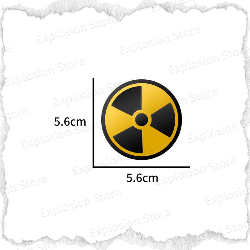 4 ks 56mm Logo Varování před Jaderným Zářením Krytka Středu Kolečka Pneumatiky Automobilu Znak Samolepka Odznak Doplňky