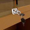 Glass Door Lock Zinc Alloy Display Case Lock No Punching Combination Lock Slide Door Lock Glass Cabinet Furniture Hardware