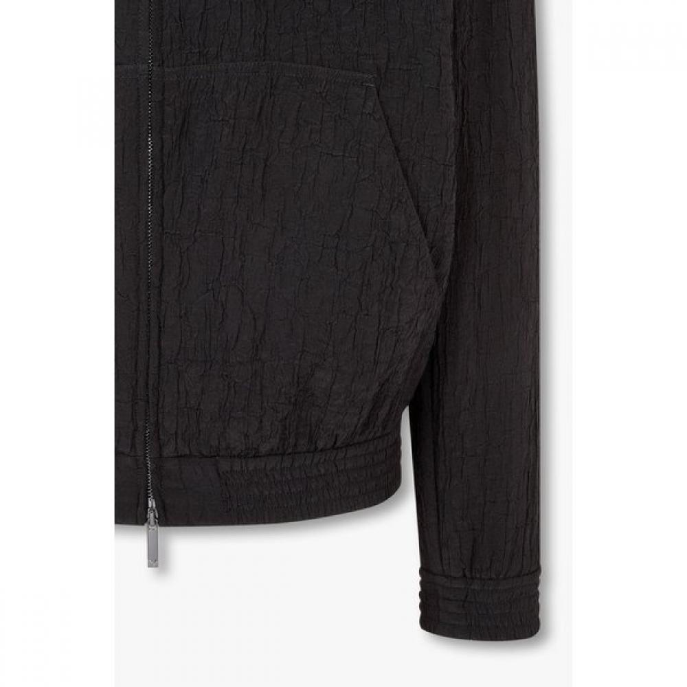 Emporio Armani Men S Hooded Jacket Crinkle Detail  A515110016 