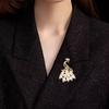 Korean Version of Peacock Brooch Badge High-end Femininity Zircon Animal Brooch Design Pin Suit Accessories