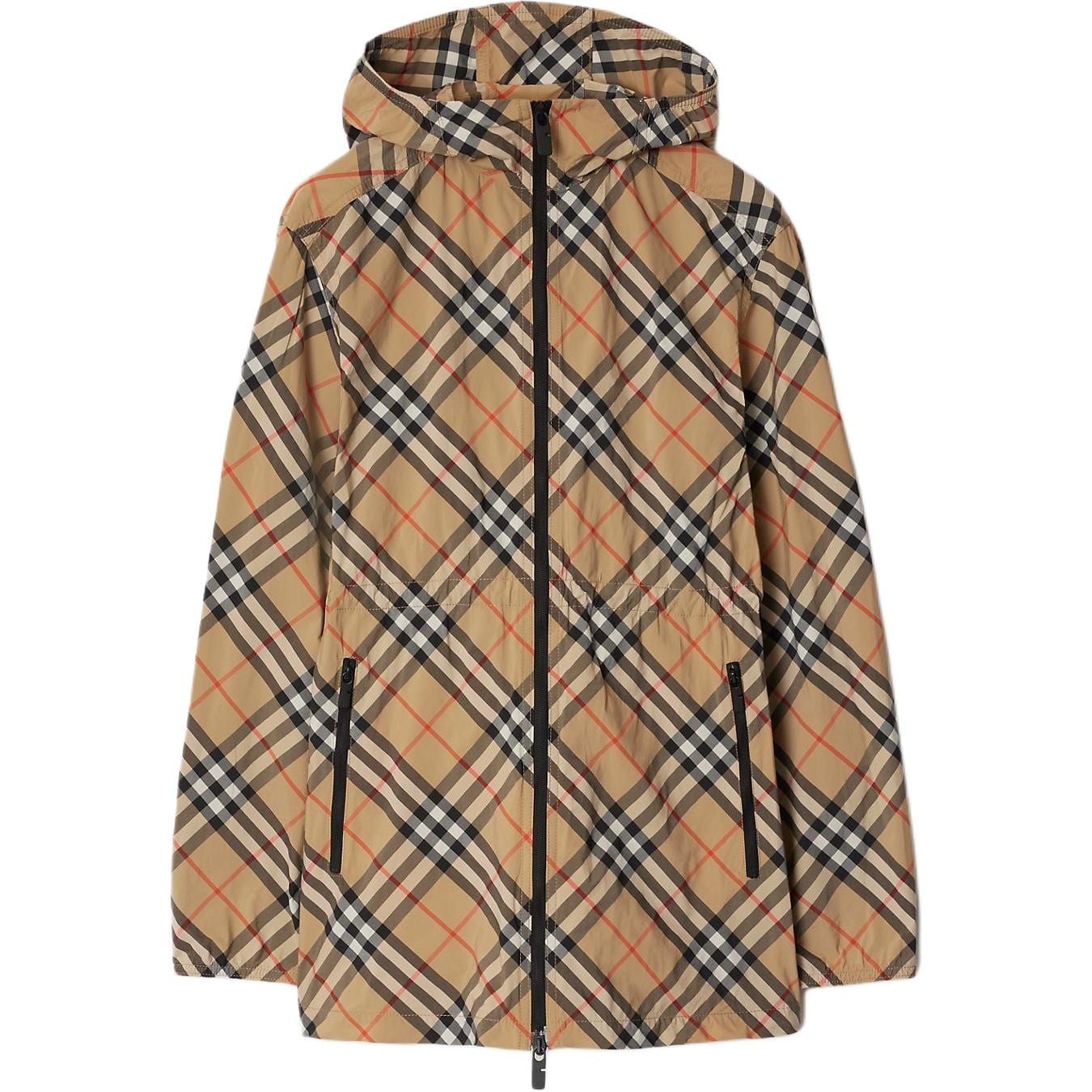 Burberry Nova Check hooded coat 80953661