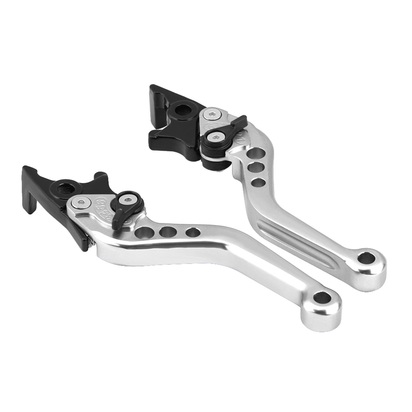 1 Pair Motorcycle Brake Lever Aluminum Alloy Double Disc Brake Handle For Electric Scooter electric Bike серебряный