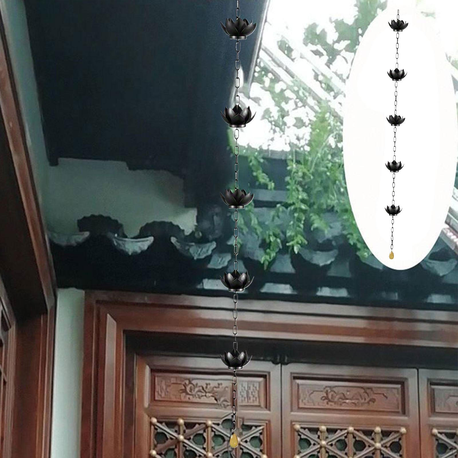 

Лотос Дождевая Цепь Водосточная Желоб Замена Подвесной Винтажный Водоотвод для Сада