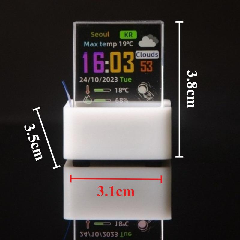 

Smart Weather Clock Multi Functional Photo Display Clocks Mini Creative Clock with WIFI Desktop LED Decoration and Accessories белый