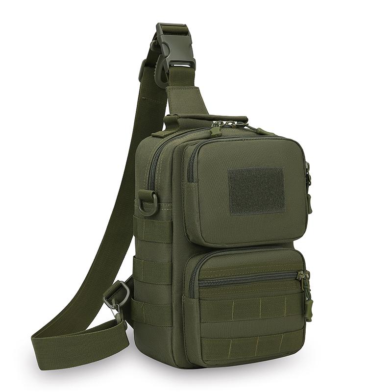 Herren Taktische Camouflage Schultertasche - Mehrfachtaschen Brusttasche Konvertiert zu Umhängetasche/Rucksack (Langlebiges Wander-Essential)