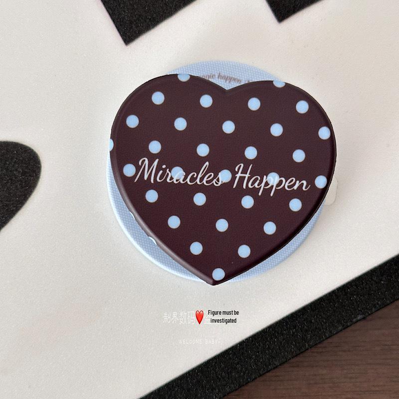 

Polka Dot Heart MagSafe Magnetic Bracket: Strong, Retractable Desktop Holder.