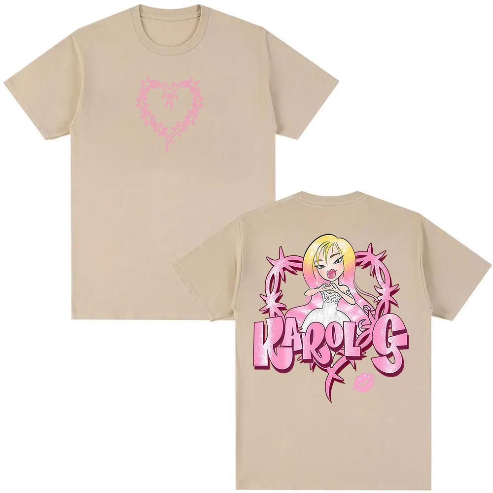 Karol G Album 2025 Graphic TShirt Men Women Kawaii Clothing Short Sleeve Tshirts Retro High Quality Fashion T Shirt Streetwear
